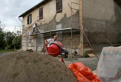 mixing cement
