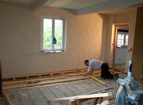 battens in place